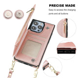 Flip Zipper Crossbody Strap Wallet Case | for iPhone 14 Pro